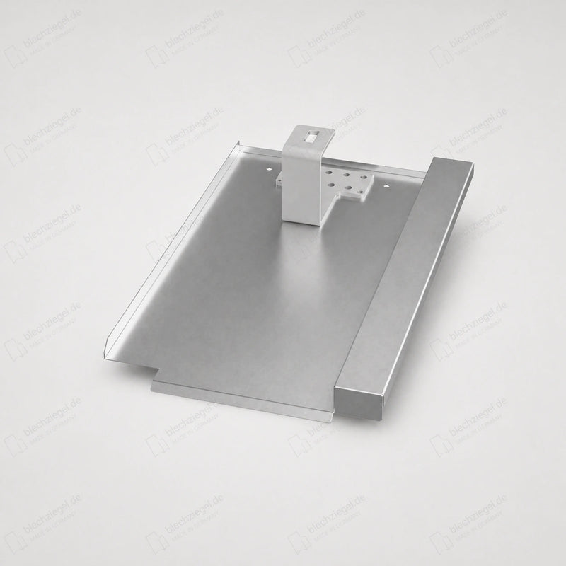 PV-Blechziegel Braas TURMALIN in Aluminium blank mit Dachhaken