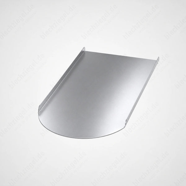 PV-Blechziegel Creaton Typ Biberschwanz (380x180mm) in Aluminium blank ohne Dachhaken