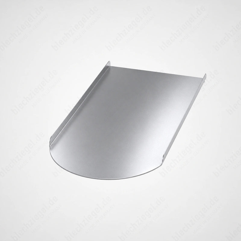 PV-Blechziegel Creaton Typ Biberschwanz (400x180mm) in Aluminium blank ohne Dachhaken