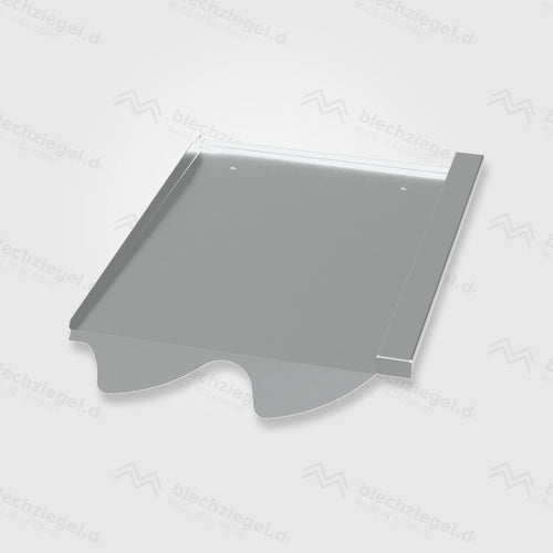 PV-Blechziegel Creaton DOPPEL S in Aluminium blank ohne Dachhaken