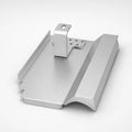 PV-Blechziegel Creaton Premion in Aluminium blank mit Dachhaken