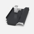 PV metal roof tile Pfleiderer TERRA VIVA in anthracite with roof hook