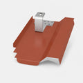 PV metal roof tile Pfleiderer TERRA VIVA in tile red with roof hook