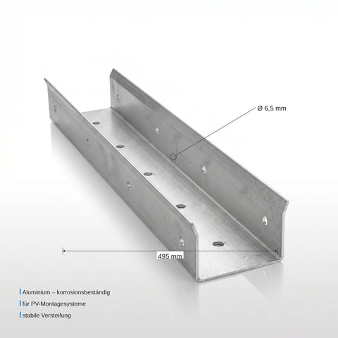 Versteifungsschiene Aluminium für PV-Montagesysteme