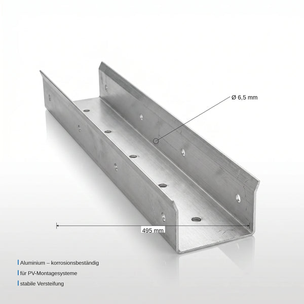 Versteifungsschiene Aluminium für PV-Montagesysteme