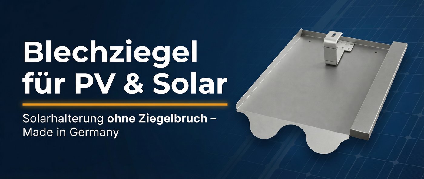 Aluminium-Blechziegel für PV-Dachmontage mit Dachhaken
